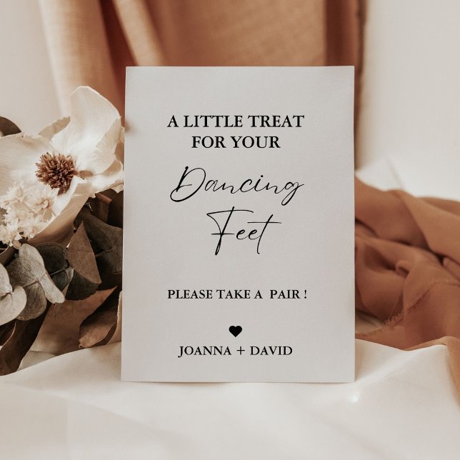 Modern little Treat for dancing feet Wedding Sign (Creator Uploaded)