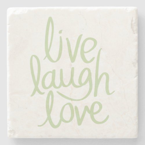Modern Live Laugh Love Stone Coaster