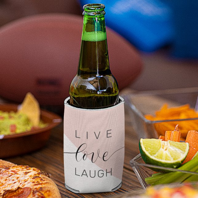 Modern Live Love Laugh Positive Motivation Quote Can Cooler (Creator Uploaded)