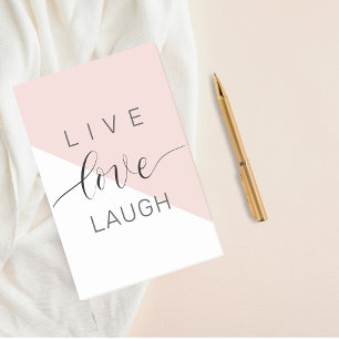 Modern Live Love Laugh Positive Motivation Quote Post-it Notes