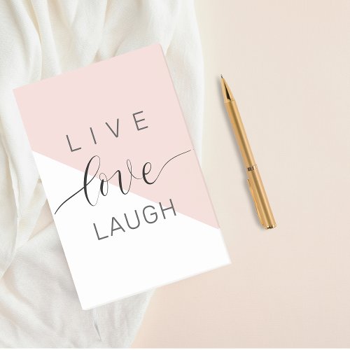 Modern Live Love Laugh Positive Motivation Quote Post_it Notes