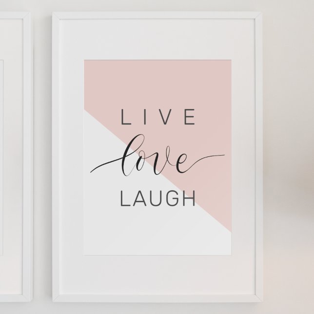 Modern Live Love Laugh Positive Motivation Quote Poster (Creator Uploaded)