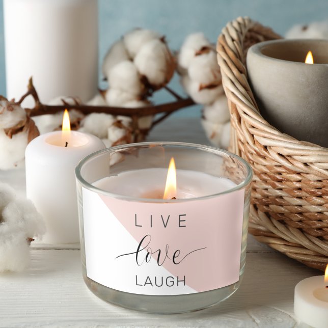 Modern Live Love Laugh Positive Motivation Quote Rectangular Sticker (Creator Uploaded)