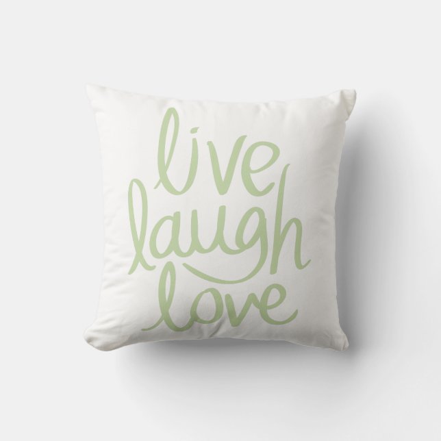 Modern Live Love Laugh Throw Pillow (Front)