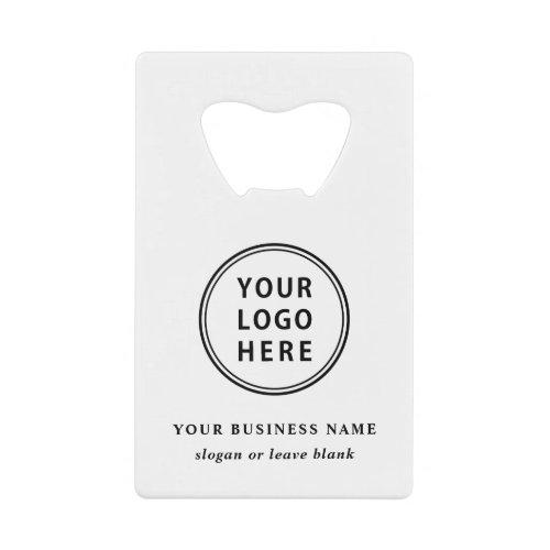 Modern Logo and QR Code Promotional Credit Card Bottle Opener
