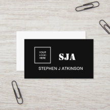 Modern Logo Black Minimalist Professional Initials