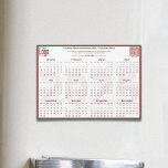 Modern Logo Burgundy White SMB Calendar Magnet<br><div class="desc">This Modern Logo Burgundy White SMB Calendar Magnet is part of the Smoky Topaz Hair Salon Biz Cards & Marketing Items collection. It is the perfect promotional item for your small business! The white and burgundy design features a 2025 calendar and customizable placeholders for your logo, tagline and company name,...</div>