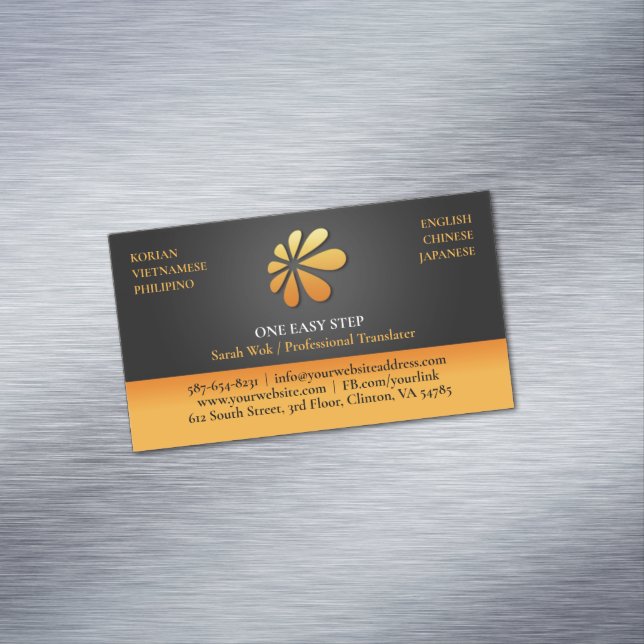 Modern Logo Business Card Magnet (In Situ)