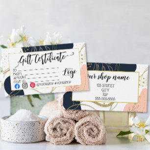 modern LOGO Business gift certificate marketing