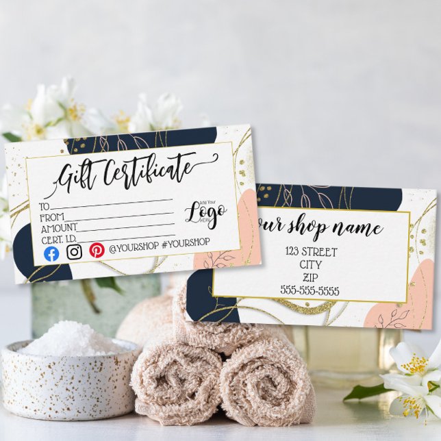 modern LOGO Business gift certificate marketing (Creator Uploaded)