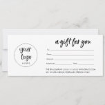 Modern Logo Business Gift Certificate (Matte)