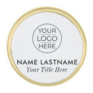 Modern Logo Business Gold Finish Lapel Pin