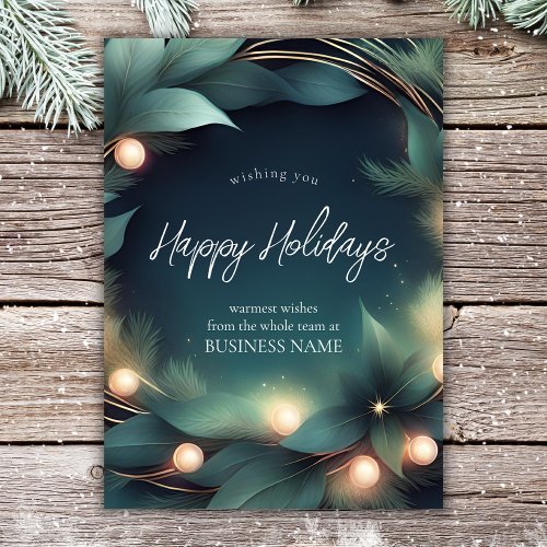 Modern Logo Business Holiday Card