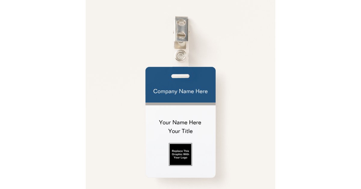 Modern Logo Business Name Badges Zazzle