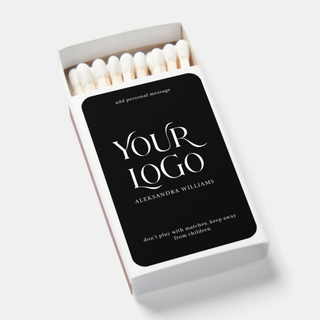 Modern Logo Candle Personalized Matches (Front Open)