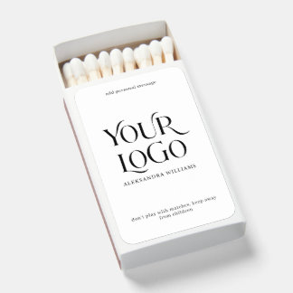 Modern Logo Candle Personalized Matches Matchbox