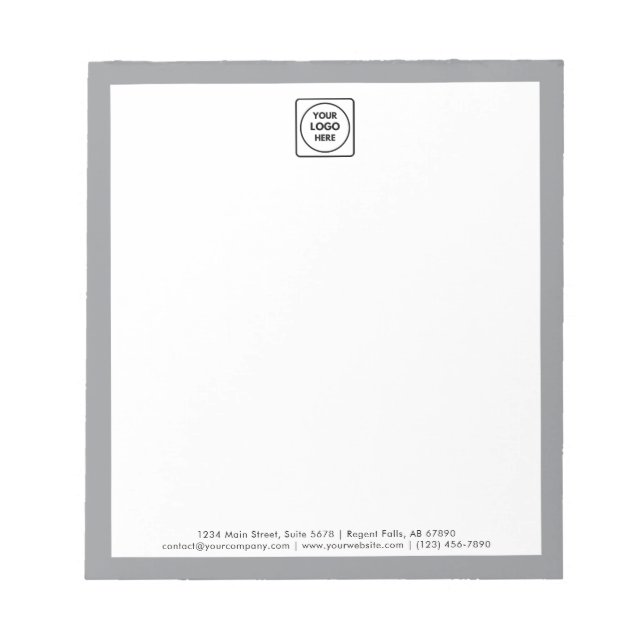 Modern Logo Corporate Branding Memo notepad (Front)