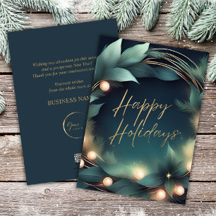 Modern Logo Corporate Business Holiday Card