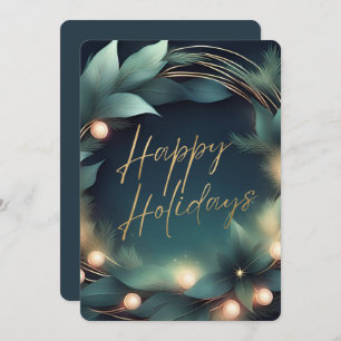Modern Logo Corporate Business Holiday Card