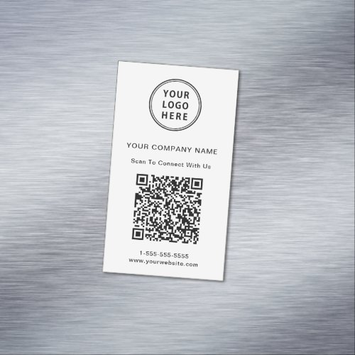 Modern Logo Create Your QR Code Business Card Magnet