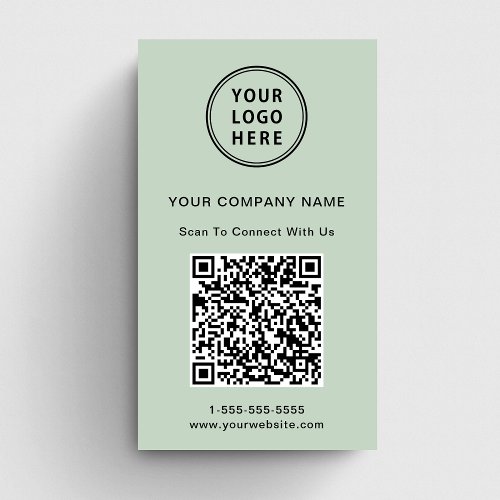 Modern Logo Create Your QR Code Sage Business Card