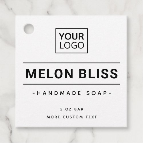 Modern logo custom color square product label