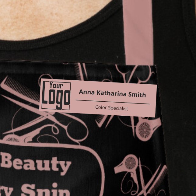 Modern Logo Expertise Classic Soft Pink Name Tag (Modern Logo Expertise Classic Soft Pink Name Tag)