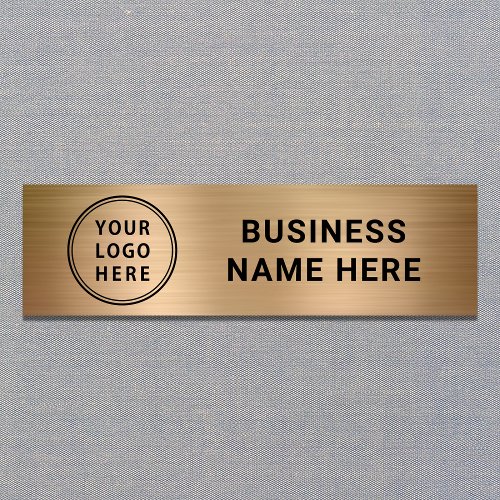 Modern Logo Gold Company Name Tag