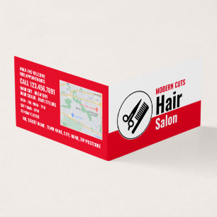 Modern Logo, Hair Stylist, Hair Salon Loyalty Business Card
