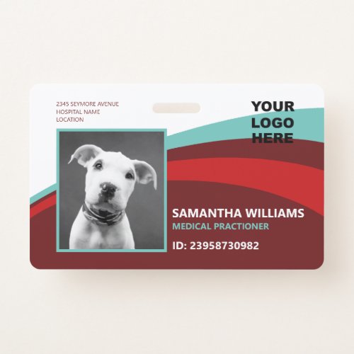 Modern Logo ID Photo Medical Professional  Badge