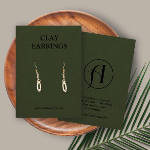 Modern Logo Jewelry Earring Display Card