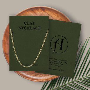 Custom Necklace Cards With Your Logo 20 Size Jewelry Display Personalized Packaging  Necklace Tags SP2000 