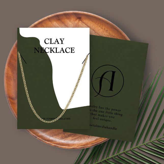Modern Logo Jewelry Necklace Display Card (Creator Uploaded)