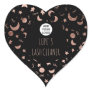 Modern logo lashes rose gold cute moon pattern heart sticker