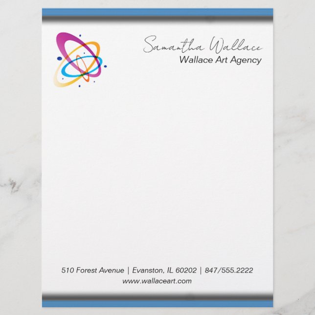 modern logo letterhead (Front)