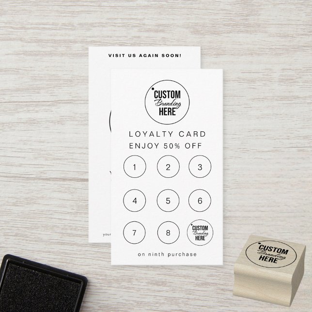 Modern Logo Loyalty Reward Cards For Customer (logo loyalty business card)