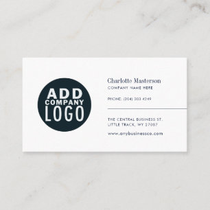 Modern Logo Minimalist Employees Business Card