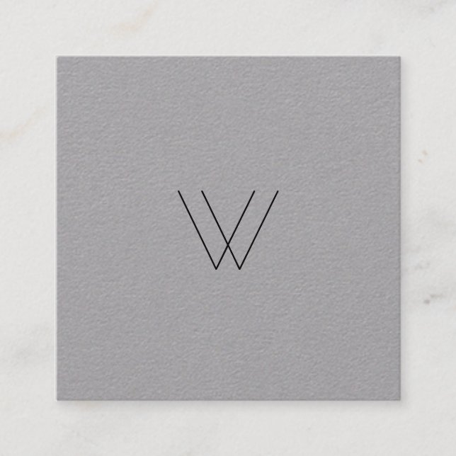 Modern Logo Minimalist Square Business Card (Front)