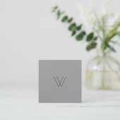 Modern Logo Minimalist Square Business Card (Standing Front)