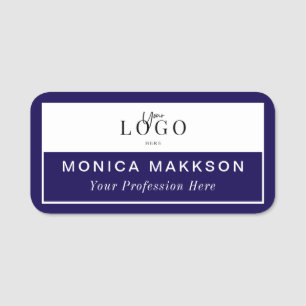Modern logo, name and title classy name tag