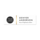 Modern logo, name  and title classy white