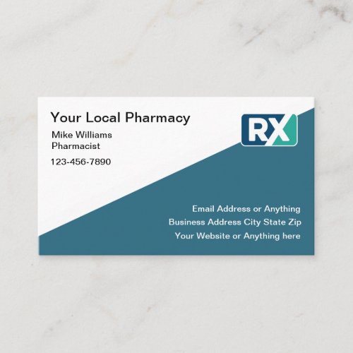Modern Logo Pharmacy Business Cards