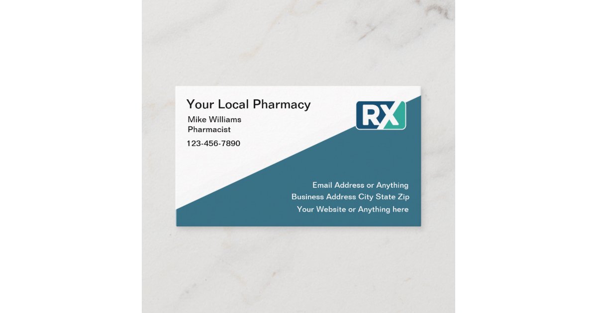 Modern Logo Pharmacy Business Cards | Zazzle