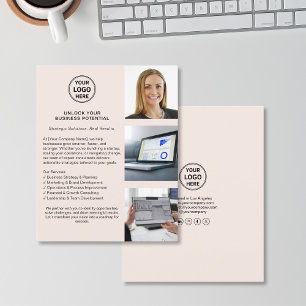 Modern Logo Professional Blush Pink Business Flyer