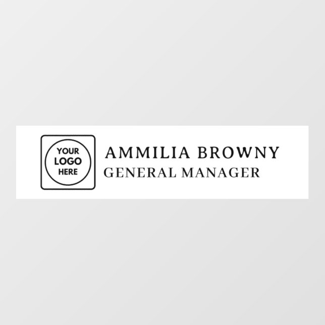 Modern Logo | Professional Custom Name Branding Wall Decal (Front)