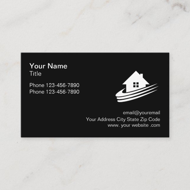 Modern Logo Professional Realtor Business Card (Front)