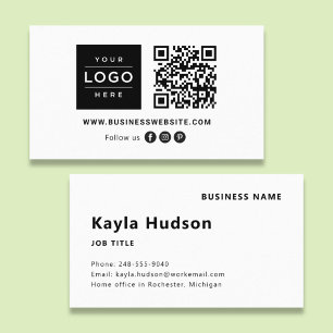 Modern Logo QR Code Social Media Business Card