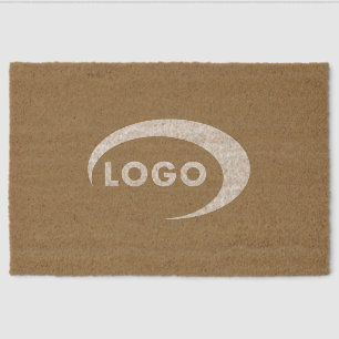 Modern Logo Rustic Fiber Doormat