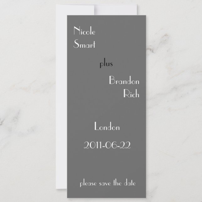 Modern Logo Save The Date (Front)