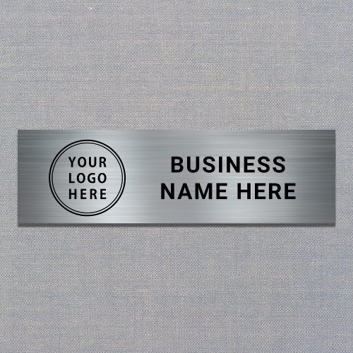 Modern Logo Silver Company Name Tag